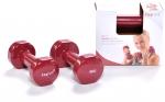 Hantel 2`er SET Kurzhantel Vinyl brombeere 4,0 kg Gewichte Fitness