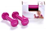 Hantel 2`er SET Kurzhantel Vinyl Pink 0,5 kg Gewichte Fitness TopVit