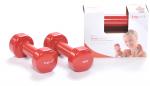 Hantel 2`er SET Kurzhantel Vinyl ROT 2,0 kg Gewichte Fitness