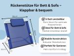 Rückenstütze höhenverstellbar blau/weiß faltbar bis 113 kg Sitzhilfe Rückenlehne