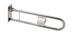 Sicherheits-Stützklappgriff 85 cm Edelstahl mit Toilettenpapierhalter