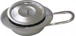 Steckbecken Edelstahl mit Griff & Deckel 2L autoklavierbar Medizinprodukt