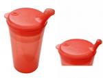 Trinkbecher-Set Tee und Brei, kurzes Mundstück, rot